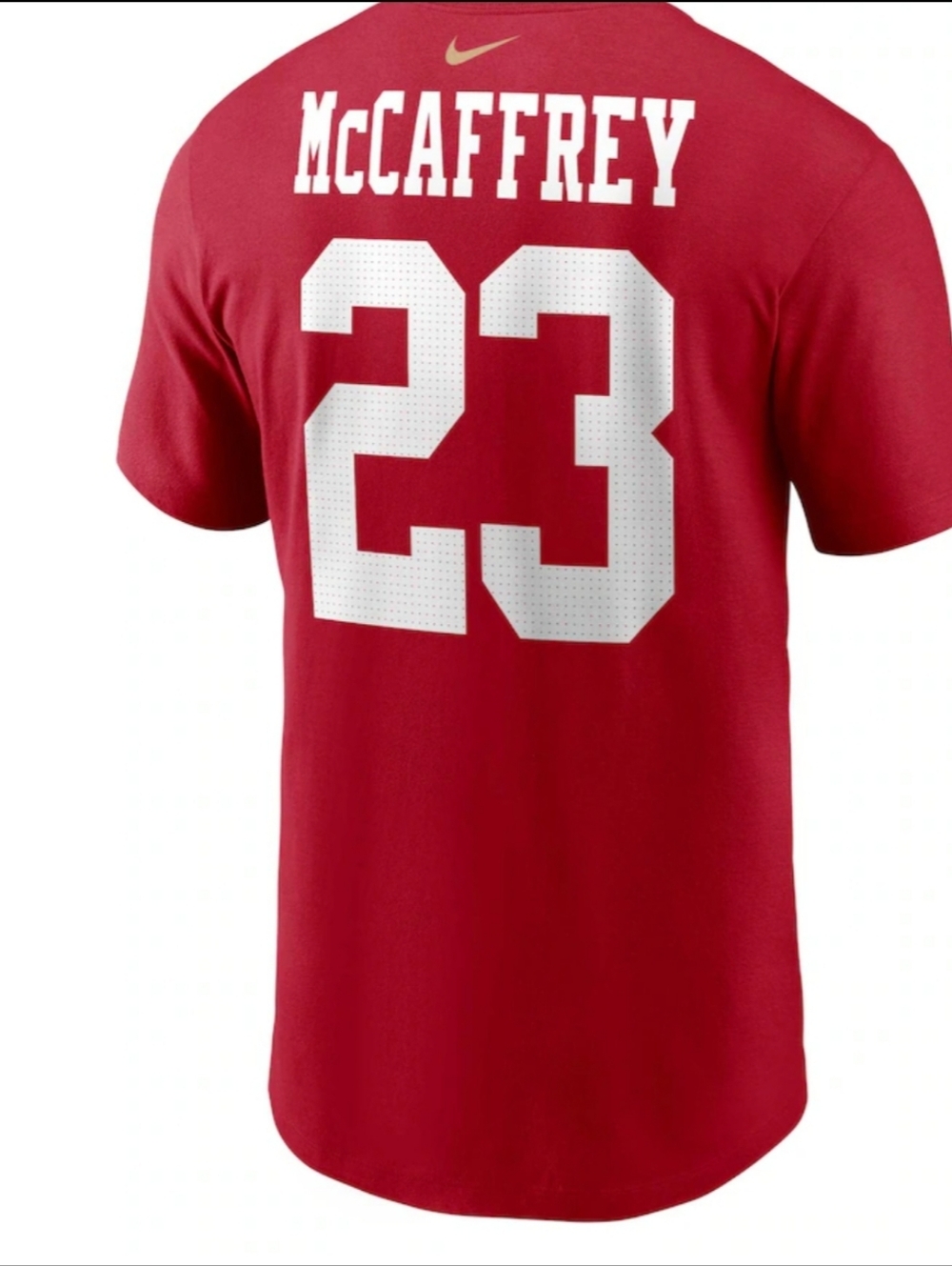 Men's San Francisco 49ers Christian McCaffrey Nike Scarlet Red Tee Size Small - Picture 1 of 9
